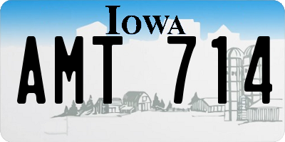 IA license plate AMT714
