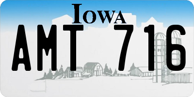IA license plate AMT716