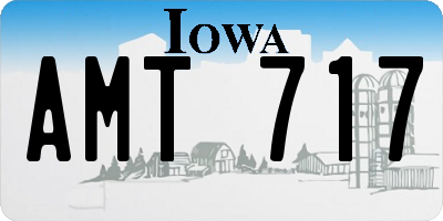 IA license plate AMT717
