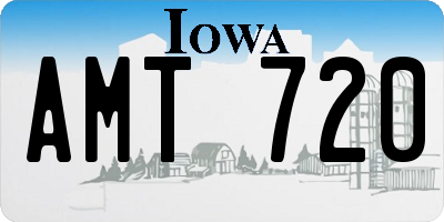 IA license plate AMT720