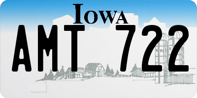 IA license plate AMT722
