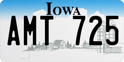 IA license plate AMT725
