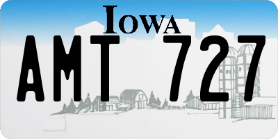 IA license plate AMT727