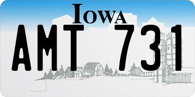 IA license plate AMT731