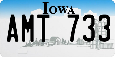 IA license plate AMT733