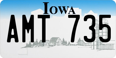 IA license plate AMT735