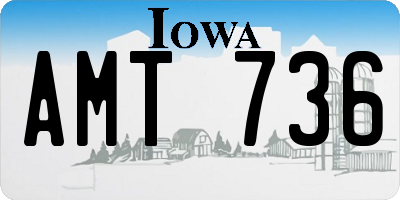 IA license plate AMT736