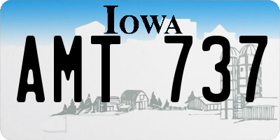IA license plate AMT737