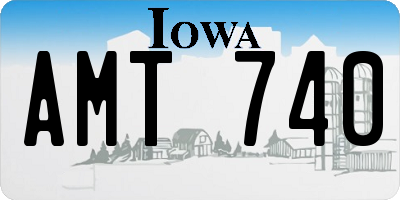 IA license plate AMT740