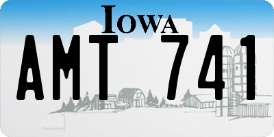 IA license plate AMT741