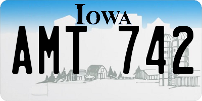 IA license plate AMT742