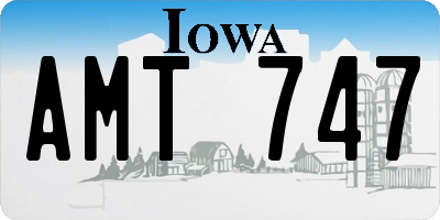 IA license plate AMT747