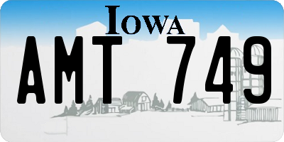 IA license plate AMT749