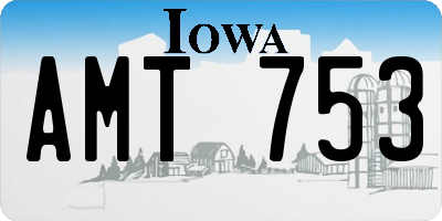 IA license plate AMT753
