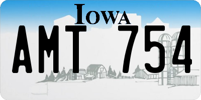 IA license plate AMT754