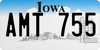 IA license plate AMT755