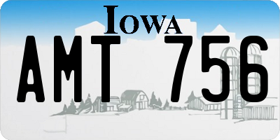 IA license plate AMT756