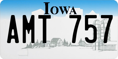 IA license plate AMT757