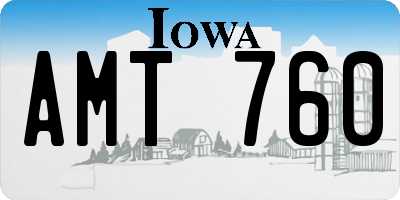 IA license plate AMT760