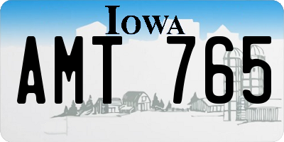 IA license plate AMT765