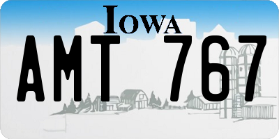 IA license plate AMT767