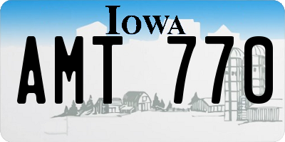 IA license plate AMT770