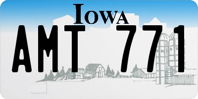IA license plate AMT771