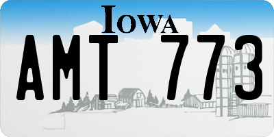 IA license plate AMT773