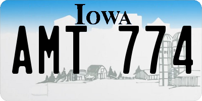IA license plate AMT774