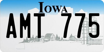 IA license plate AMT775