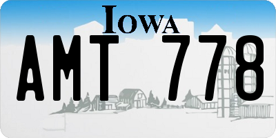 IA license plate AMT778
