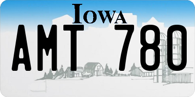 IA license plate AMT780