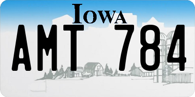 IA license plate AMT784