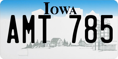 IA license plate AMT785