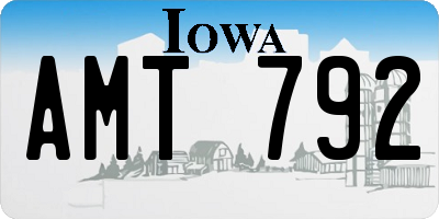 IA license plate AMT792