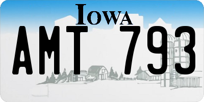 IA license plate AMT793