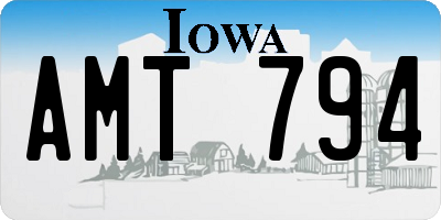 IA license plate AMT794