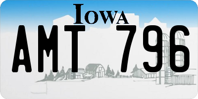 IA license plate AMT796