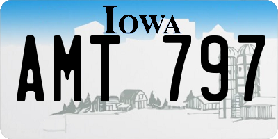 IA license plate AMT797