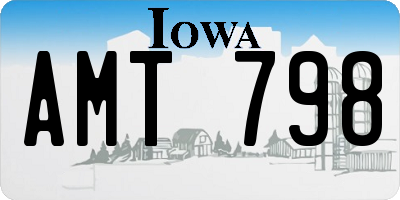 IA license plate AMT798