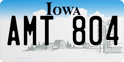 IA license plate AMT804