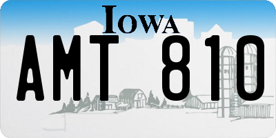 IA license plate AMT810