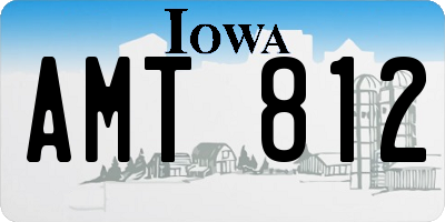 IA license plate AMT812