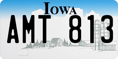IA license plate AMT813