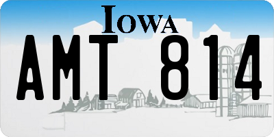 IA license plate AMT814