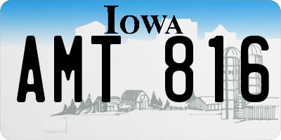 IA license plate AMT816