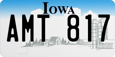 IA license plate AMT817