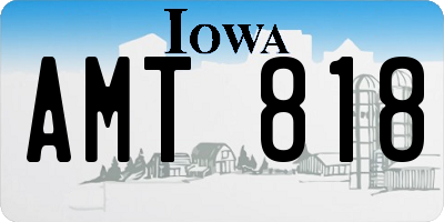 IA license plate AMT818