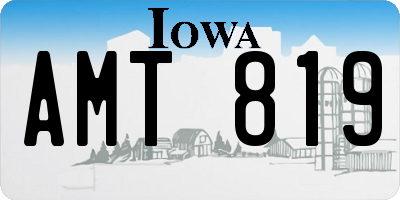IA license plate AMT819