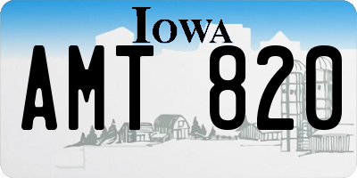 IA license plate AMT820